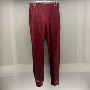 New Guess Lacquer Red Mid Rise Snake Mix Legging Size S NWT